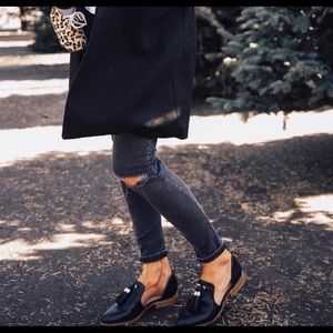 Black tassel loafers. Never worn.